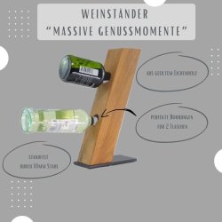 "Massive Genussmomente" - Weinständer aus...