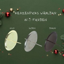 "Natürlich weihnachtlich" - geflammter Adventskranz aus Eichenholz für eine natürliche und schöne Weihnachtszeit