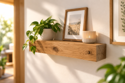Schweberegal Eiche 50 cm – 9×9 cm massiv