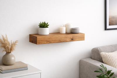 Schweberegal Eiche 75 cm – 9×11 cm massiv